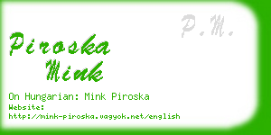 piroska mink business card
